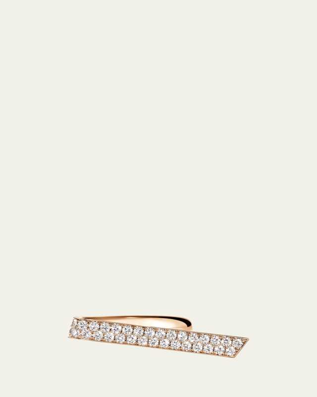 Inside Out Elongated Diamond Flip Ring in 18K Yellow Gold, Size